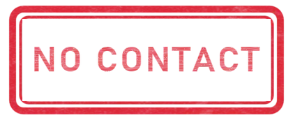 A rubber stamp reading NO CONTACT.