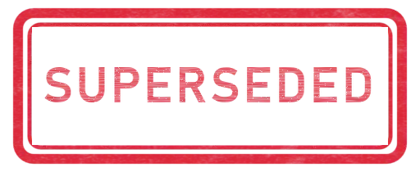 A rubber stamp reading SUPERSEDED.