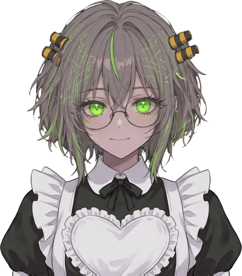 Core-chan in her maid outfit.