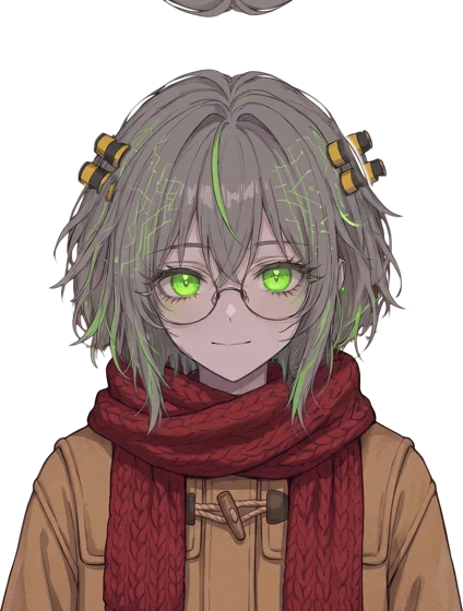 Core-chan in her winter coat.