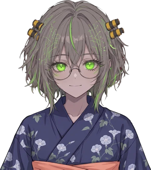 Core-chan in her yukata.
