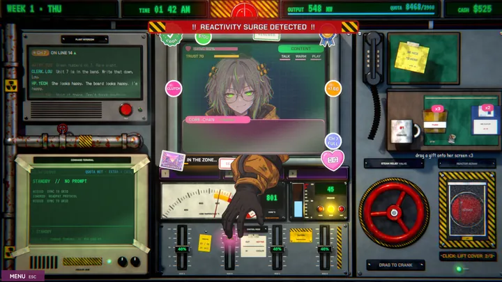 Her hand reaches out of the CRT.
